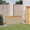 vidaXL Gartentruhe Beige 110x50x54 cm Poly Rattan Akazienholz