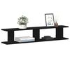 vidaXL Wandregale 2Stk. Schwarz Eichen-Optik 105x18x20cm Holzwerkstoff