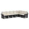 vidaXL Gartensofa-set 7 stk. Schwarz Poly-Rattan