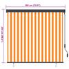 vidaXL Rollo Wei&szlig; und Orange 180 x 250 cm Stoff und Aluminium