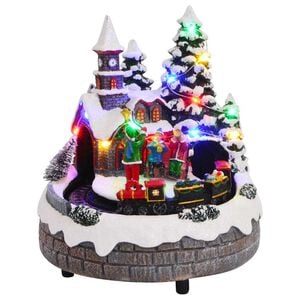 vidaXL Weihnachtlicher Tisch 16 x 16 x 19 cm Harz Mehrfarbig