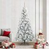 vidaXL K&uuml;nstlicher klappbarer Weihnachtsbaum Wei&szlig; 210 cm PE und PVC