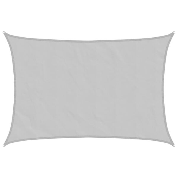 vidaXL Sonnensegel Hellgrau 6x5 m 100% Polyester Oxford