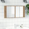 vidaXL LED-Spiegelschrank Artisan-Eiche 90x12x45 cm Holzwerkstoff