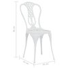 vidaXL 3-tlg. Bistro-Set Aluminiumguss Weiß