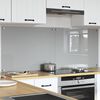 vidaXL K&uuml;chenr&uuml;ckwand 2 pcs Hellgrau 80 x 60 cm Geh&auml;rtetes Glas