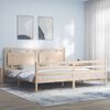 vidaXL Massivholzbett mit Kopfteil 200x200 cm