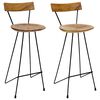 vidaXL Barhocker 2 Stk. Massivholz Teak