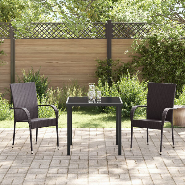 vidaXL Garten Essgruppe 7 pcs Grau Pulverbeschichteter Stahl