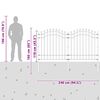 vidaXL Gartenzaun Wei&szlig; 240 x 165 cm Pulverbeschichteter Stahl