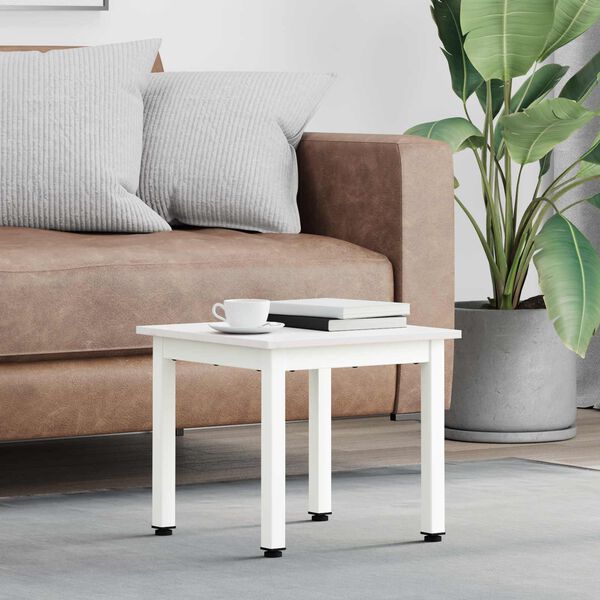 vidaXL Couchtisch Wei&szlig; 40 x 40 x 36 cm Massives Kiefernholz