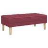 vidaXL Bank mit Kissen Weinrot 113 x 57 x 39 cm Stoff