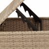 vidaXL Gartenhocker mit Kissen Beige 55x55x37 cm Poly Rattan