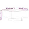 vidaXL Couchtisch Braun Eichen-Optik 60x60x31,5 cm Holzwerkstoff