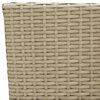vidaXL 3-tlg. Garten-Essgruppe mit Kissen Poly Rattan Beige