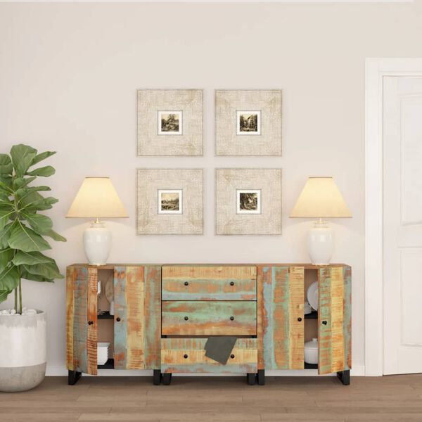 vidaXL Sideboards 3 Stk. Altholz Massiv