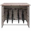 vidaXL Fahrradspeicher 3 pcs Braun 215 x 206 x 157 cm Metall