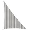 vidaXL Sonnensegel 4 x 5 x 6,8 m HDPE Dreieckig Hellgrau und Wei&szlig;