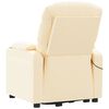 vidaXL Massagesessel mit Aufstehhilfe Creme Stoff