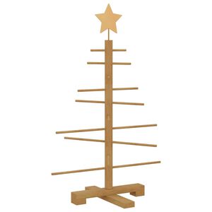 vidaXL Holz Weihnachtsbaum Braun 75 cm Bambus