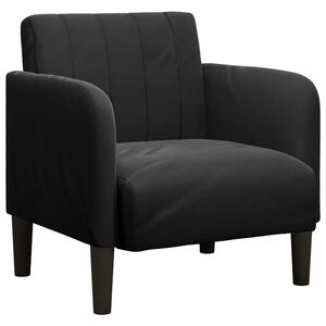 vidaXL Sessel mit Armlehnen Schwarz 54 cm Samt