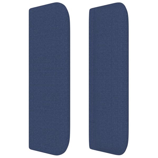 vidaXL Kopfteil mit Ohren Blau 93x16x78/88 cm Stoff