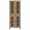 vidaXL Highboard Artisan-Eiche 69,5 x 34 x 180 cm Holzwerkstoff