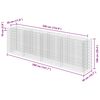 vidaXL Gabionen-Hochbeet Verzinkter Stahl 360&times;50&times;100 cm