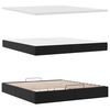 vidaXL Ottoman-Bett mit Matratzen Schwarz 200x200 cm Kunstleder