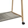 vidaXL Kleiderst&auml;nder mit Ablagen und Rollen 132x45,5x155,5 cm Bambus