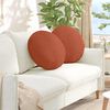 vidaXL Sitzkissen 2 pcs Rot-Orange &Oslash; 50 cm Cordstoff