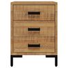 vidaXL Nachttische 2 Stk. 40x30x55 cm Massivholz Kiefer