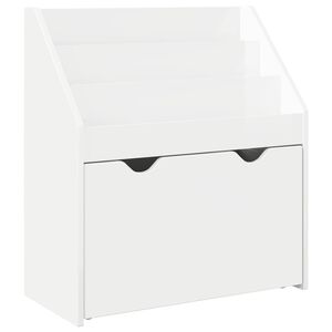 vidaXL Kinderregal Hochglanz Wei&szlig; 60 x 29,5 x 69 cm Holzwerkstoff