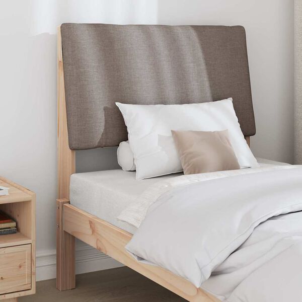 vidaXL Gepolstertes Kopfteil Taupe 75 cm Massives Kiefernholz