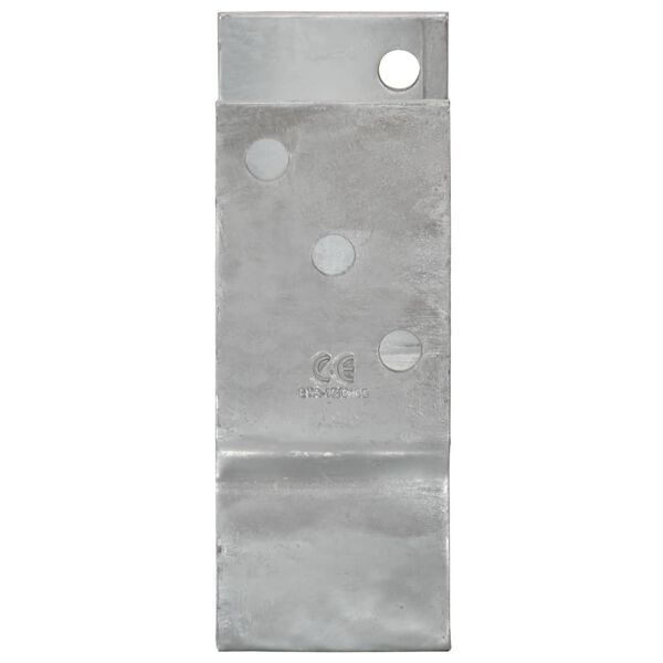 vidaXL Pfostentr&auml;ger 12 Stk. Silbern 14&times;6&times;15 cm Verzinkter Stahl