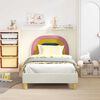 vidaXL Kinderbettgestell mit Kopfteil Creme 80 x 160 cm Samt