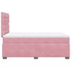 vidaXL Boxspringbett mit Matratze Rosa 120x200 cm Samt