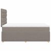 vidaXL Boxspringbett mit Matratze Taupe 120x200 cm Stoff