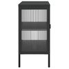 vidaXL Sideboard Schwarz 105x35x70 cm Glas und Stahl