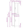 vidaXL Highboard Wei&szlig; 34,5x34x180 cm Holzwerkstoff