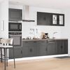 vidaXL 7-tlg. K&uuml;chenschrank-Set Kalmar Schwarz Holzwerkstoff