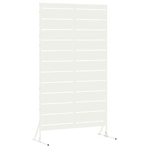 vidaXL Sichtschutz 100 x 50 x 180 cm Stahl Wei&szlig;