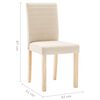 vidaXL Esszimmerst&uuml;hle 2 Stk. Creme Stoff