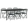 vidaXL Gartenm&ouml;bel Set 7 stk. Anthrazit Eisen und Stahl
