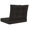 vidaXL Sofakissen f&uuml;r drau&szlig;en 2 pcs Schwarz Polyester