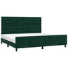 vidaXL Bettgestell ohne Matratze Dunkelgr&uuml;n 200x200 cm Samt