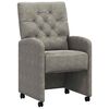 vidaXL Esszimmerst&uuml;hle mit Rollen 2 pcs Hellgrau 58 x 67 x 97 cm