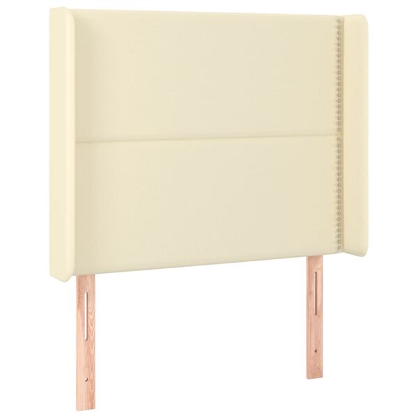 vidaXL LED Kopfteil Creme 103x16x118/128 cm Kunstleder