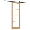 vidaXL Schiebet&uuml;r ORKDAL Natur 83 x 232 cm Massivholz Kiefer und Glas