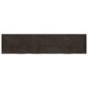 vidaXL Wandregal Dunkelbraun 220x50x(2-6)cm Massivholz Eiche Behandelt